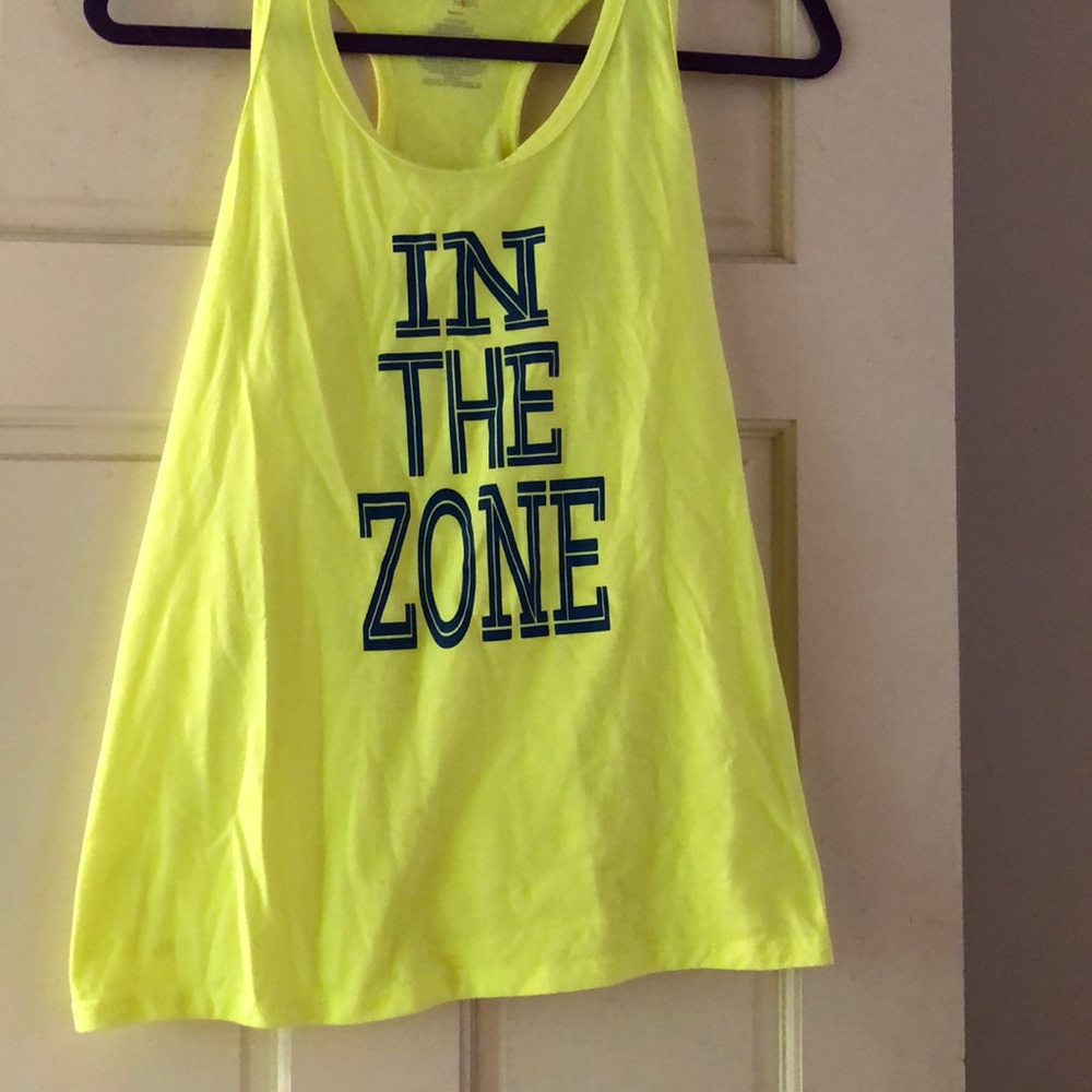 Neon Yellow Danskin sport tank top